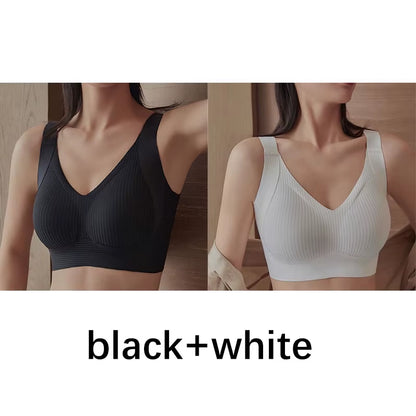 1/2PCS Seamless Push up Bra for Woman Wireless Bralette Soft Comfortable Breathable Lingerie for Large & Small Bust